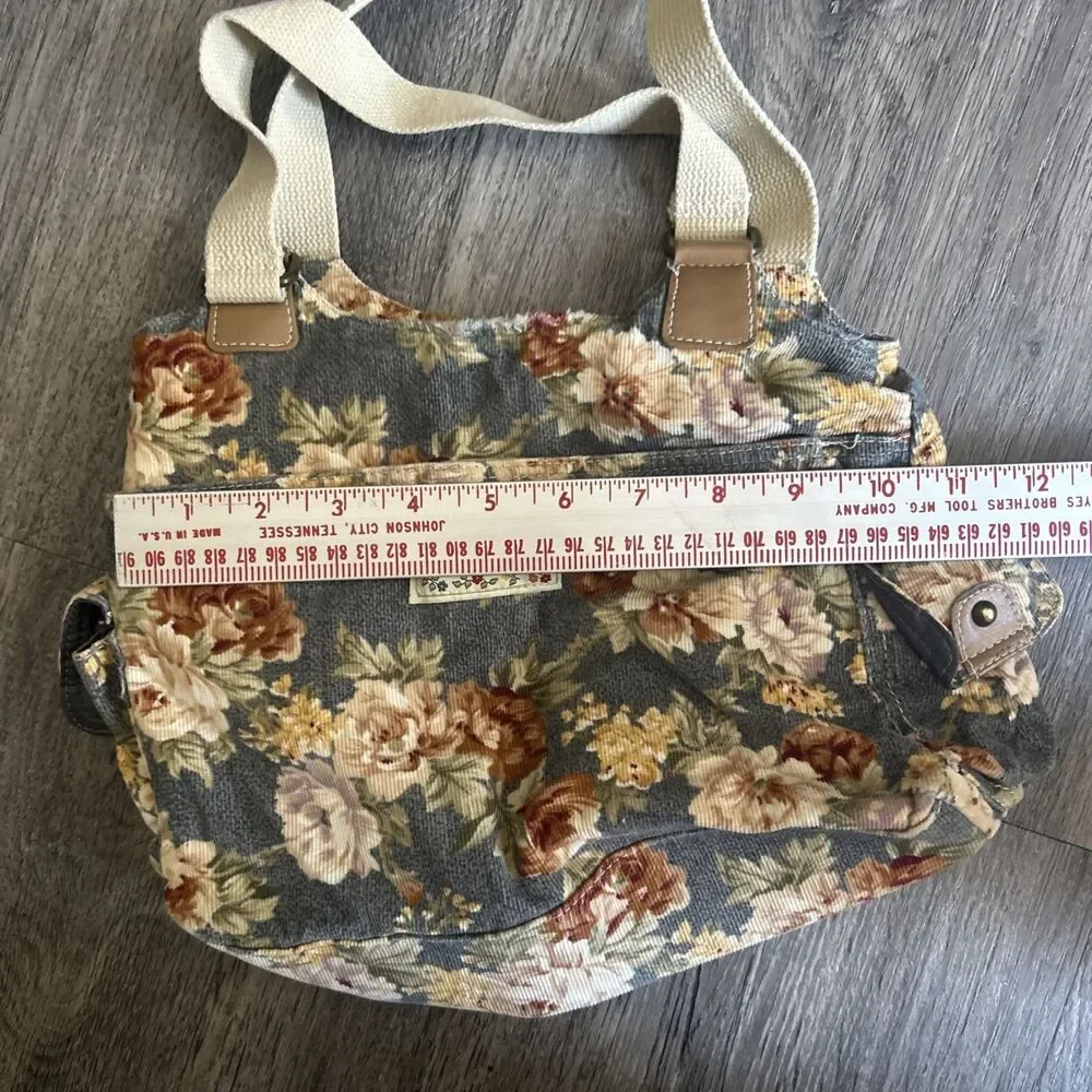 Vintage 80s Y2K Bongo  Shoulder Bag Purse Roses Grunge Cottage Fairy